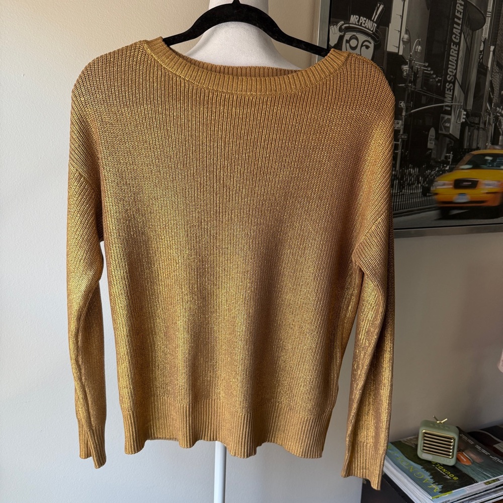 I.N.C. Metallic gold knit Sweater